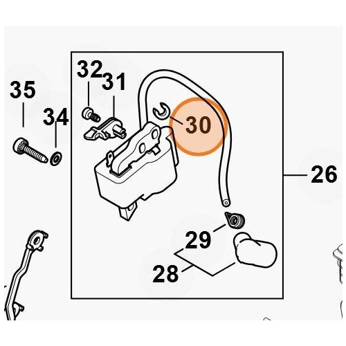 Stihl Kábeltartó MS 212 Láncfűrészhez