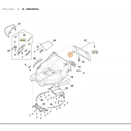   Stihl Csapszeg RM 443.3, RM 443.3 T, RM 443.3 V, RM 448.3 T, RM 448.3 V, RM 453.3 T, RM 453.3 V Fűnyíróhoz