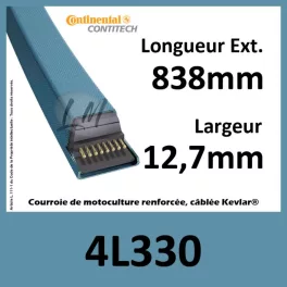 Ékszíj 4L 330 – 13 × 8 mm, 838,2 mm külső hossz
