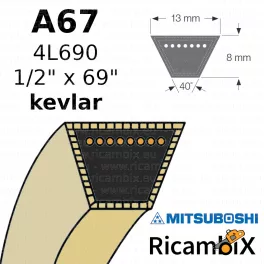Ékszíj 4L 690 – 13 × 8 mm, 1752,6 mm külső hossz