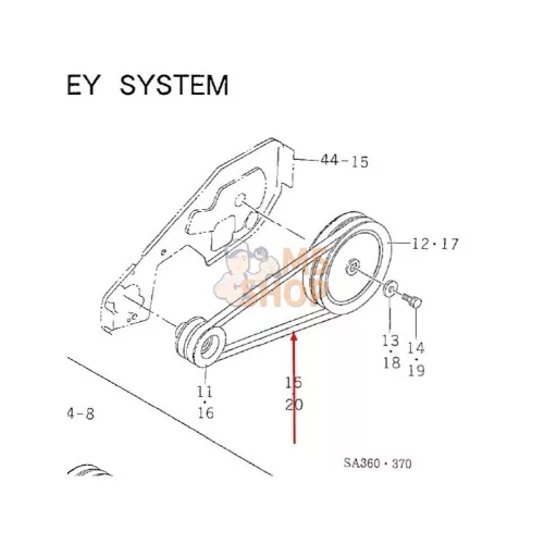 Ékszíj SB 38 – 17 × 10 mm, 940 mm belső hossz