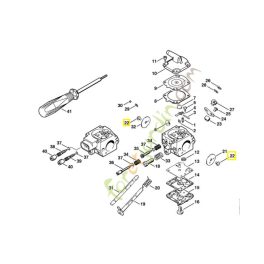   Stihl Félgömb csavar MS 270, MS 280, MS 441, MS 650 Láncfűrészhez, FS 420 Fűkaszához