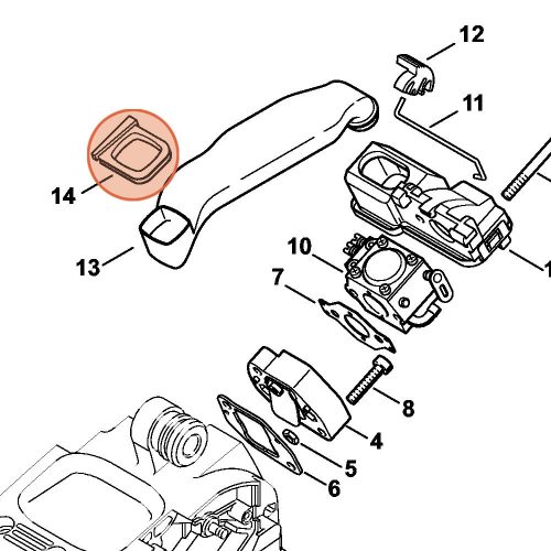 Stihl Hüvely MS 190 T Láncfűrészhez