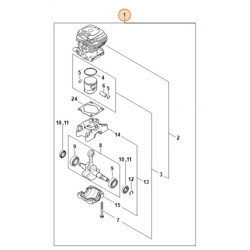 Stihl Hajtómű MS 182 Láncfűrészhez