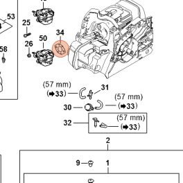 Stihl Tömítés MS 182, MS 172, MS 212 Láncfűrészhez