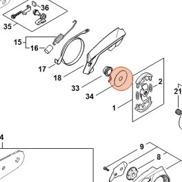 Stihl Fedőtárcsa MS 182, MS 172, MS 212 Láncfűrészhez