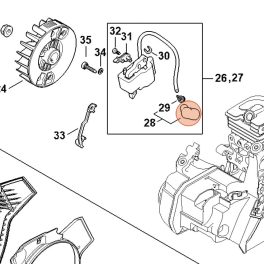   Stihl Gyújtásvezeték dugasz MS 182, MS 212 Láncfűrészhez