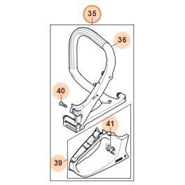 Stihl Fogantyúház MS 182, MS 172, MS 212 Láncfűrészhez