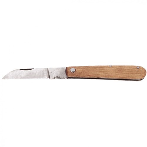 TOPEX Összecsukható kés retesszel, teljes 180mm, fa markolat