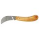 TOPEX Összecsukható hajlított pengés kés retesszel, teljes 180mm, fa markolat