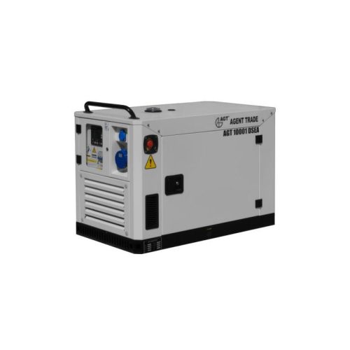 AGT 10001 DSEA dízel AVR áramfejlesztő 230V-9,6 kVA, hangszigetelt burkolat, automatikus indítás
