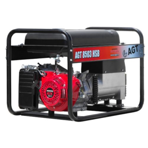 AGT 8503 HSB R26 áramfejlesztő (HONDA GX390, 26 l, RCBO/fi-relével)