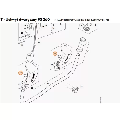 Stihl Tépőzár Stihl Fs 240, FS 240R, FS 260, FS 261 C-E Fűkaszához