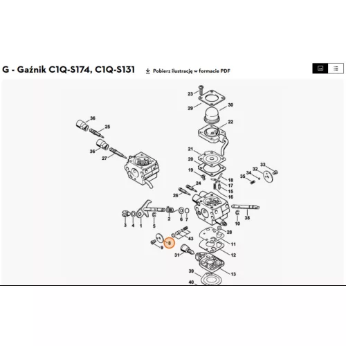 Stihl Fojtócsappantyú Fs 87, FS 89, FS 90, FS 91, FS 100 Fűkaszához, HT 100 Magassági ágvágóhoz