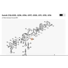Stihl Fúvóka 0.38 Stihl HS 81 R, HS 86T Sövényvágóhoz