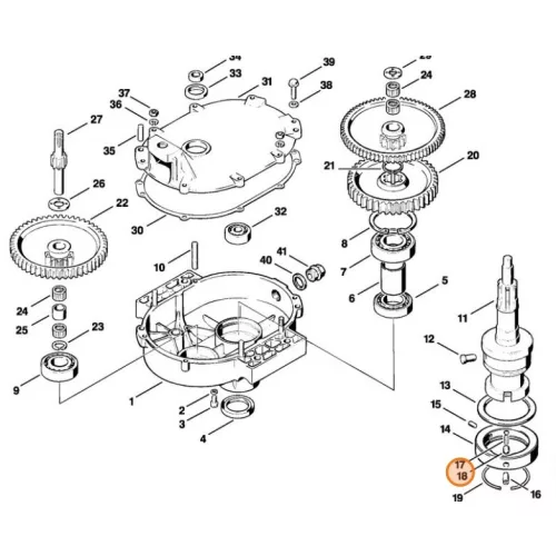 Stihl Rögzítő csapszeg Stihl BT 308, BT 360 Gödörfúróhoz