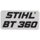 Stihl Típustábla BT 360 Stihl BT 360 Gödörfúróhoz