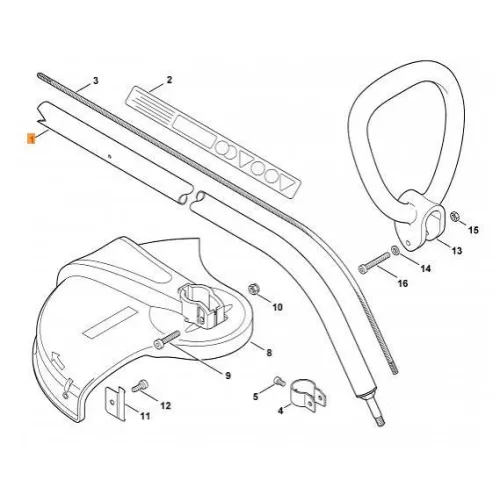 Stihl Védõcsõ FSE 60, FSE 81 Fűkaszához
