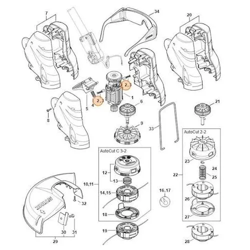 Stihl Szénkefe készlet FSE 52 Fűkaszához