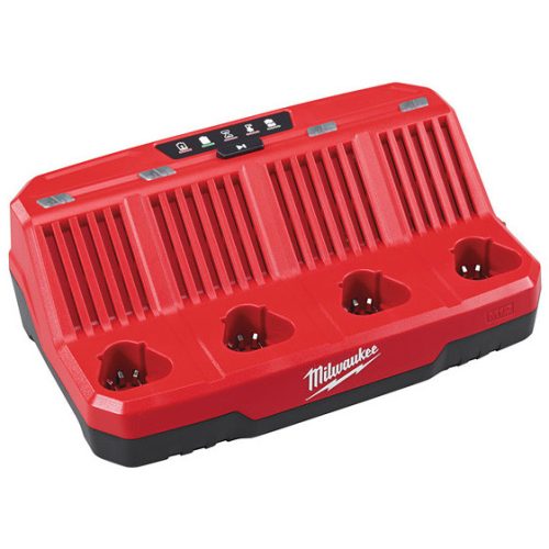 Milwaukee M12C4 4-soros Líthium-ion akkumulátor töltő, 12 V, 40/80 perc