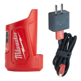   Milwaukee M12 TC kompakt Líthium-ion akkumulátor töltő és áramforrás, 12 V, 2.5/4/5/8 óra