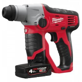   Milwaukee M12 H-402C akkus SDS-plus szuperkompakt fúrókalapács (2 x 4.0 Ah Li-ion akkuval)