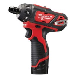   Milwaukee M12 BD-202C akkus szuperkompakt csavarozó 1/4" hatszög meghajtással (2 x 2.0 Ah Li-ion akkuval)