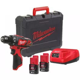   Milwaukee M12 BDD-202C akkus szuperkompakt fúró-csavarozó (2 x 2.0 Ah Li-ion akkuval)