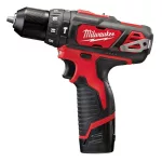 Milwaukee M12 BPD-202C akkus szuperkompakt ütvefúró-csavarozó (2 x 2.0 Ah Li-ion akkuval)