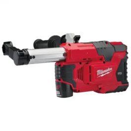   Milwaukee M12 DE-201X univerzális porelszívó fúrókalapácsokhoz (1 x 2.0 Ah Li-ion akkuval)