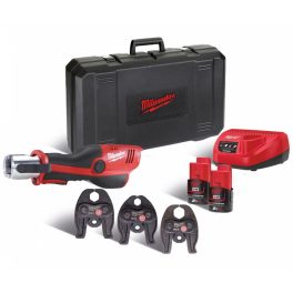   Milwaukee M12 HPT-202C M-KIT FORCELOGIC™ akkus szuperkompakt hidraulikus prés (2 x 2.0 Ah Li-ion akkuval)