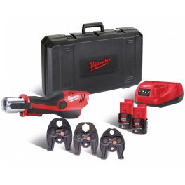   Milwaukee M12 HPT-202C V-KIT FORCELOGIC™ akkus szuperkompakt hidraulikus prés (2 x 2.0 Ah Li-ion akkuval)