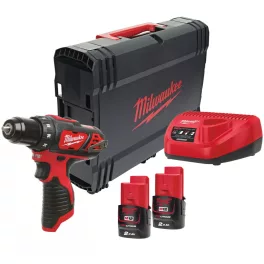   Milwaukee M12 BDD-202X akkus szuperkompakt fúró-csavarozó (2 x 2.0 Ah Li-ion akkuval)