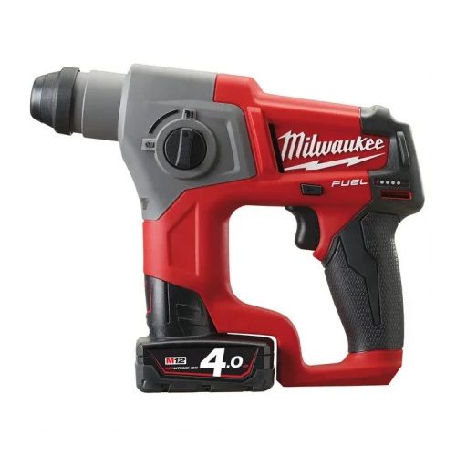 Milwaukee M12 CH-402X FUEL™ akkus SDS-plus szénkefe nélküli fúrókalapács (2 x 4.0 Ah Li-ion akkuval)