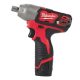 Milwaukee M12 BIW12-202C akkus szuperkompakt ütvecsavarozó 1/2" meghajtással (2 x 2.0 Ah Li-ion akkuval)