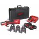 Milwaukee M18 BLHPT-202C U-SET FORCELOGIC™ akkus kompakt szénkefe nélküli hidraulikus prés (2 x 2.0 Ah Li-ion akkuval)