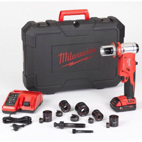 Milwaukee M18 HKP-201CA FORCELOGIC™ akkus hidraulikus lyukasztógép (1 x 2.0 Ah Li-ion akkuval)