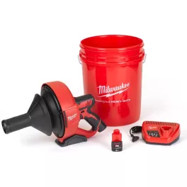   Milwaukee M12 BDC6-202C akkus kompakt lefolyócső tisztító 6 mm-es spirális kábellel (2 x 2.0 Ah Li-ion akkuval)