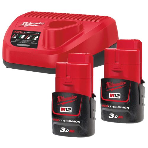 Milwaukee M12 NRG-302 akkumulátor és töltő szett