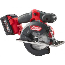   Milwaukee M18 FMCS-502X akkus szénkefe nélküli fémvágó körfűrész (2 x 5.0 Ah Li-ion akkuval)