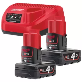 Milwaukee M12 NRG-402 akkumulátor és töltő szett