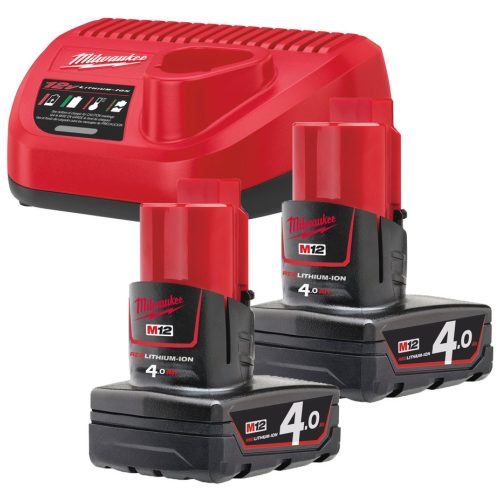 Milwaukee M12 NRG-402 akkumulátor és töltő szett