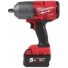   Milwaukee M18 FHIWF12-502X FUEL™ akkus nagy nyomatékú ütvecsavarozó biztosítógyűrűvel, 1/2" négyszög meghajtással (2 x 5.0 Ah Li-ion akkuval)