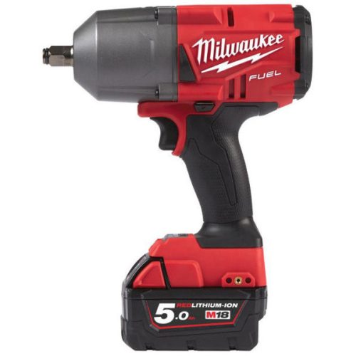 Milwaukee M18 FHIWF12-502X FUEL™ akkus nagy nyomatékú ütvecsavarozó biztosítógyűrűvel, 1/2" négyszög meghajtással (2 x 5.0 Ah Li-ion akkuval)