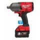 Milwaukee M18 ONEFHIWF34-502X akkus ONE-KEY™ FUEL™ nagy nyomatékú ütvecsavarozó biztosítógyűrűvel, 3/4" négyszög meghajtással (2 x 5.0 Ah Li-ion akkuval)