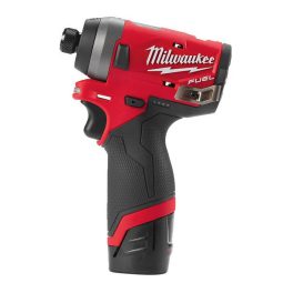   Milwaukee M12 FID-202X FUEL™ akkus szénkefe nélküli ütvecsavarozó 1/4" hatszög meghajtással (2 x 2.0 Ah Li-ion akkuval)
