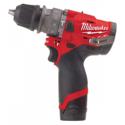 Milwaukee M12 FPDX-202X FUEL™ akkus szénkefe nélküli levehető tokmányú ütvefúró-csavarozó (2 x 2.0 Ah Li-ion akkuval)