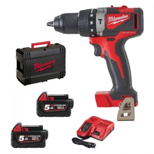 Milwaukee M18 BLPD2-502X akkus szénkefe nélküli ütvefúró-csavarozó (2 x 5.0 Ah Li-ion akkuval)