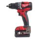 Milwaukee M18 CBLPD-402C akkus kompakt szénkefe nélküli ütvefúró-csavarozó (2 x 4.0 Ah Li-ion akkuval)