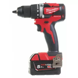   Milwaukee M18 CBLDD-502C akkus kompakt szénkefe nélküli fúró-csavarozó (2 x 5.0 Ah Li-ion akkuval)